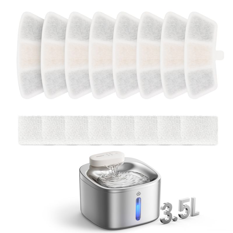 6 filtres de rechange pour la fontaine à eau pour chat de 3,5 litres
