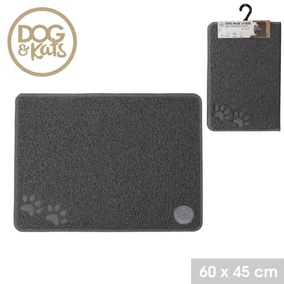 Tapis de litière antidérapant et anti-poussière MAYA - Gris foncé