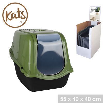 Kats - Maison de toilette litière fermée pour chat EDEN