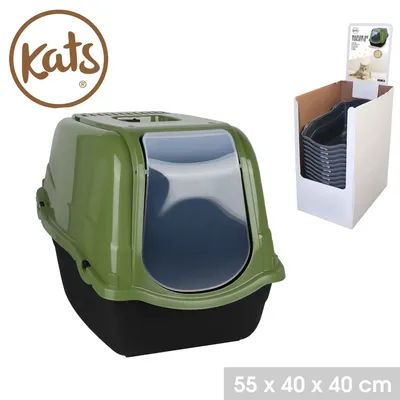 Kats - Maison de toilette litière fermée pour chat EDEN