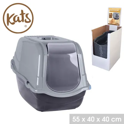 Kats - Maison de toilette litière fermée pour chat EDEN