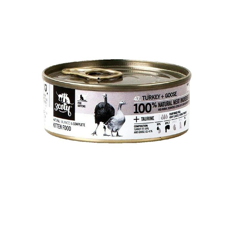 3Coty Aliment humide pour chatons 3Coty dinde + oie