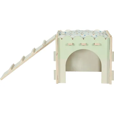 Maison bois cosy 25 x 44 x 20 cm lapin nain, cochon d'inde et octodon Maison bois cosy 25 x 44 x 20 cm lapin nain, cochon d'inde et octodon