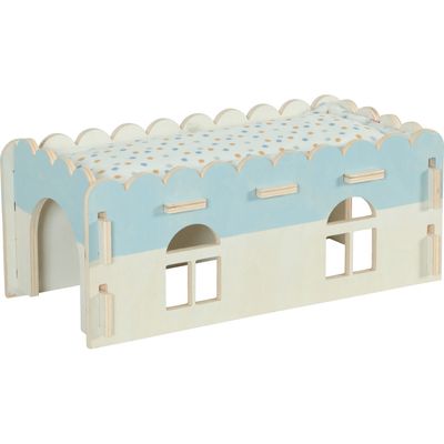 Grande extension Maison bois cosy 40 x 21 x 16 cm cochon d'inde et octodon.