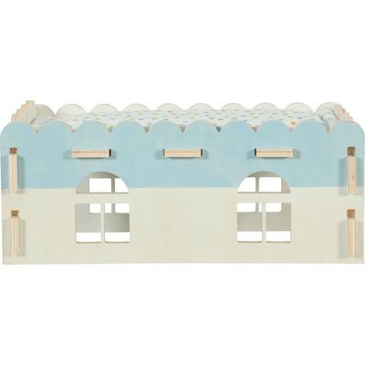 Grande extension Maison bois cosy 40 x 21 x 16 cm cochon d'inde et octodon.