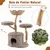 Giantex Arbre a Chat Design Naturel en Bois Poirier Massif Giantex Arbre a Chat Design Naturel en Bois Poirier Massif