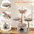 Giantex Arbre a Chat Design Naturel en Bois Poirier Massif Giantex Arbre a Chat Design Naturel en Bois Poirier Massif