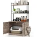 Giantex 2-In-1 Katzentoilettenschrank Mit Ablagen Und Seitlichem Eingang