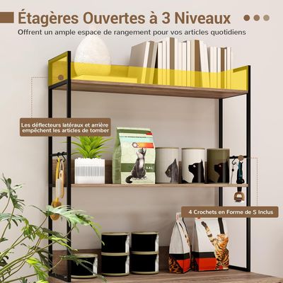 Giantex Meuble Litiere Chat 2 en 1, 80 x 48 x 145 CM