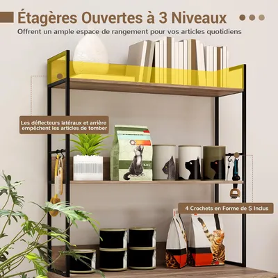 Giantex Meuble Litiere Chat 2 en 1, 80 x 48 x 145 CM