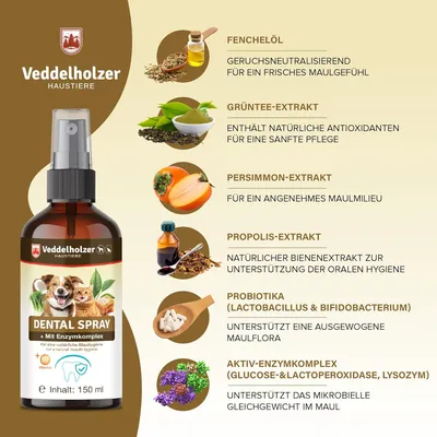 Spray dentaire probiotique pour chiens et chats avec brosse à dents Spray dentaire probiotique pour chiens et chats avec brosse à dents