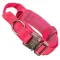 Must&Co - Collier Tactique avec Poignée pour Chien Rose - Taille XL