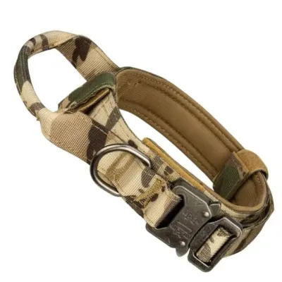 Must&Co - Collier Tactique avec Poignée pour Chien Camouflage - Taille XL