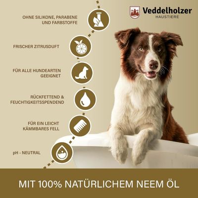 Veddelholzer 500 ml Natürliches Neemöl Hunde Shampoo