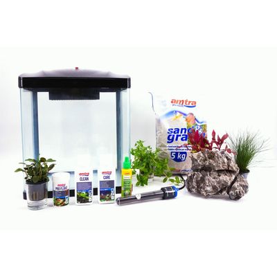 AquaOne Nano Aquarium avec décoration, système de filtration complet