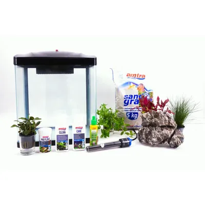 AquaOne Nano Aquarium avec décoration, système de filtration complet