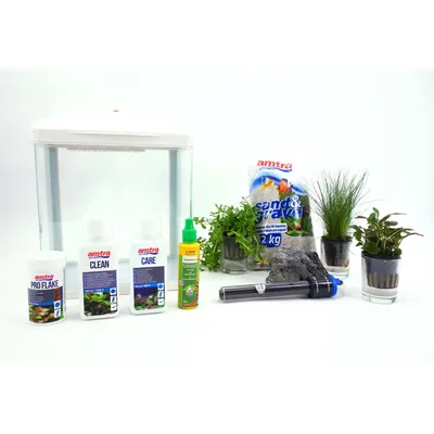 AquaOne Nano Aquarium, 7L, avec décoration, système de filtration complet