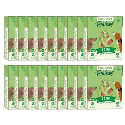 Nourriture humide pour chiens Naturediet Feel Good Agneau 18 x 390g