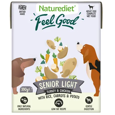 Nourriture humide pour chiens âgés Naturediet Feel Good Senior 18 x 390g