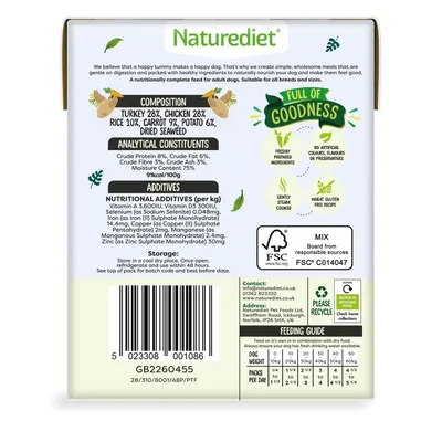 Nourriture humide pour chiens âgés Naturediet Feel Good Senior 18 x 390g