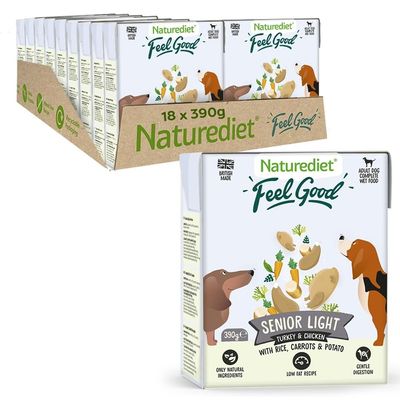 Nourriture humide pour chiens âgés Naturediet Feel Good Senior 18 x 390 g