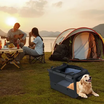 Giantex Transportbox Für Hunde Und Katzen,Ausziehbar Mit Belüftungsfenstern Giantex Transportbox Für Hunde Und Katzen,Ausziehbar Mit Belüftungsfenstern