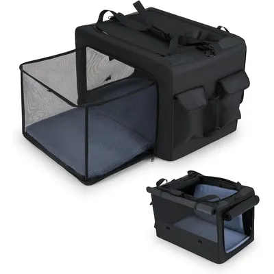 GIANTEX Cage Transports Chiens Chats Extensible, 5 Fenêtres Aérées