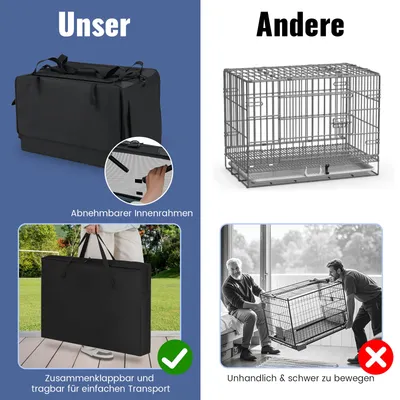Giantex Transportbox Für Hunde Und Katzen,Ausziehbar Mit Belüftungsfenstern Giantex Transportbox Für Hunde Und Katzen,Ausziehbar Mit Belüftungsfenstern