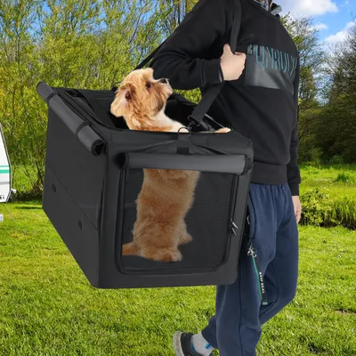 Giantex Transportbox Für Hunde Und Katzen,Ausziehbar Mit Belüftungsfenstern Giantex Transportbox Für Hunde Und Katzen,Ausziehbar Mit Belüftungsfenstern