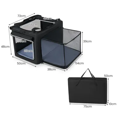 Giantex Transportbox Für Hunde Und Katzen,Ausziehbar Mit Belüftungsfenstern Giantex Transportbox Für Hunde Und Katzen,Ausziehbar Mit Belüftungsfenstern