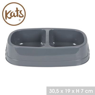 Kats - Gamelle double pour chien et chat en plastique CALI