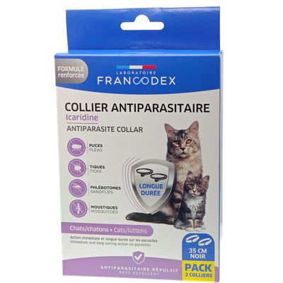 Colliers Antiparasitaire Icaridine X2  pour Chats et chatons