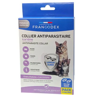 Colliers Antiparasitaire Icaridine X2  pour Chats et chatons