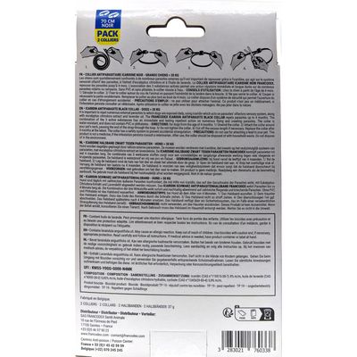 Colliers Antiparasitaire Icaridine X2  70 cm pour Chien de plus de 30 k