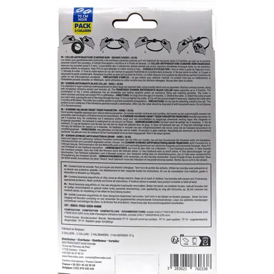 Colliers Antiparasitaire Icaridine X2  70 cm pour Chien de plus de 30 k