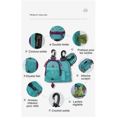 Petite sacoche à crotte / sac à crotte format sac à dos TRUELOVE