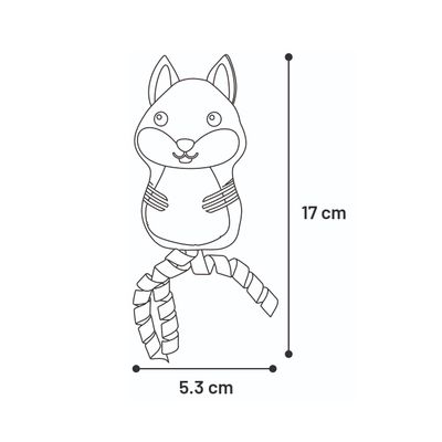 Renard vert en peluche avec rubans et cataire pour chat