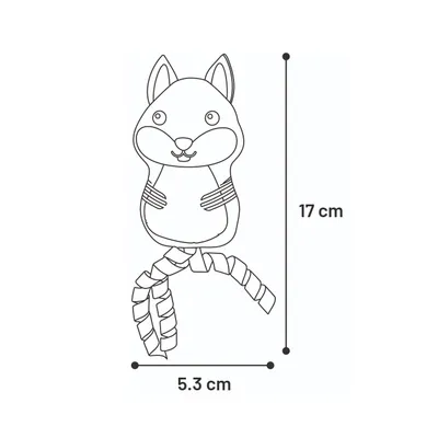Renard vert en peluche avec rubans et cataire pour chat