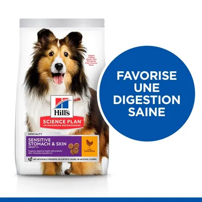 HILL'S -   CHIEN SCIENCE PLAN ADULTE MEDIUM SENSITIVE STOMACH SKIN POULET