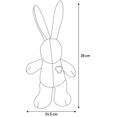 Jeu en peluche Lapin avec un coeur
