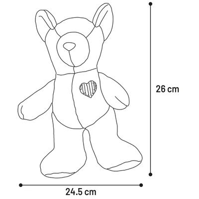 Jeu en peluche Ourson avec un coeur