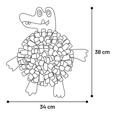 Jeu d'occupation et de fouille jammie Crocodile pour chien