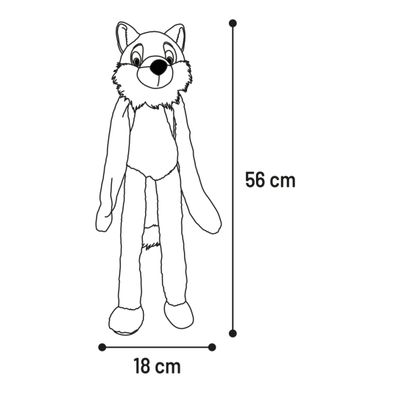Peluche Renard grand yeux pour chien