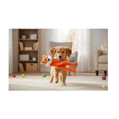 Peluche Renard grand yeux pour chien