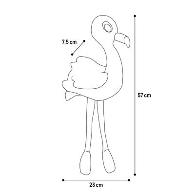 Peluche Flamant rose grand yeux pour chien