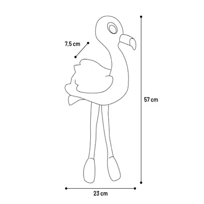 Peluche Flamant rose grand yeux pour chien