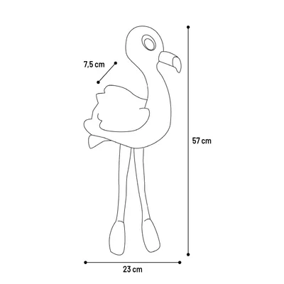 Peluche Flamant rose grand yeux pour chien Peluche Flamant rose grand yeux pour chien