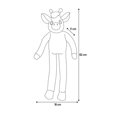 Peluche Girafe grand yeux pour chien