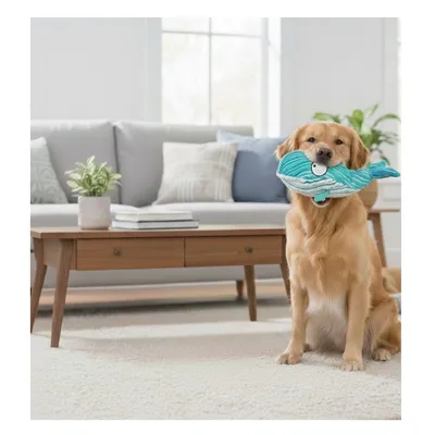 Jeu pour chien Baleine bleu clair