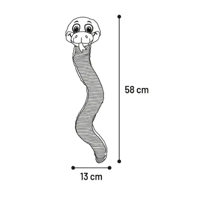 Peluche Serpent grand yeux pour chien